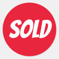 Red Sold Sticker