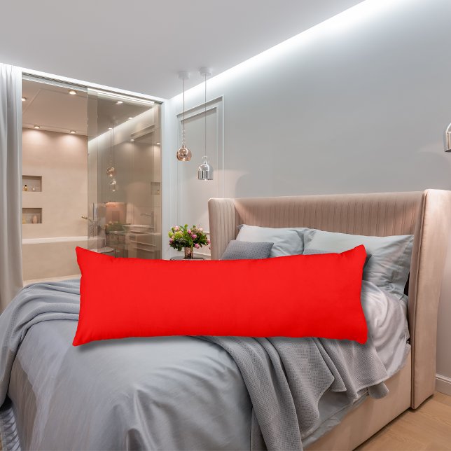 Red Solid Färg | Klassisk | ELEGANT | TRENDIG Kroppskudde (Skapare uppladdad)