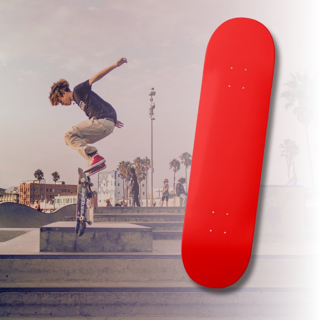 Red Solid Färg | Klassisk | ELEGANT | TRENDIG Mini Skateboard Bräda 18,5 Cm (Skapare uppladdad)