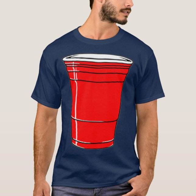 Red Solo Drink Kopp Funny Graphic T Shirt (Framsida)