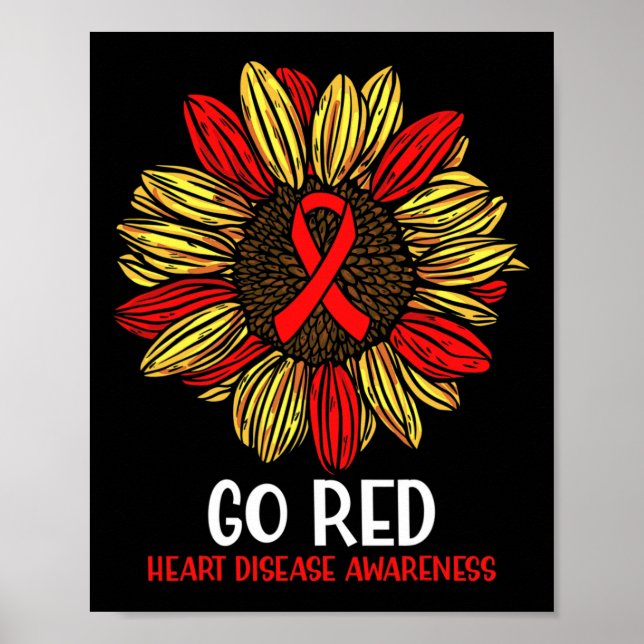Red Solros Ribbon Poster (Framsidan)