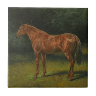 Red Sorrel Horse (av Rosa Bonheur) Kakelplatta