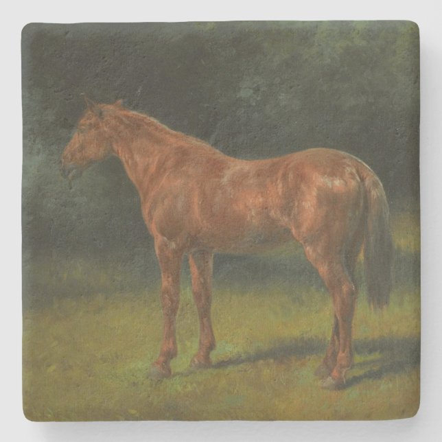 Red Sorrel Horse (av Rosa Bonheur) Stenunderlägg (Framsidan)