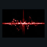 Red Sound Poster<br><div class="desc">Poster with photographic image of sound waves in shades of red and pink.</div>
