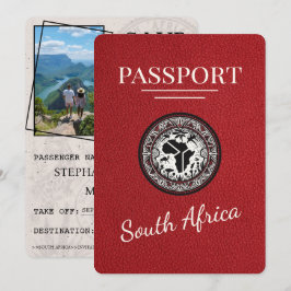 Red South Afrika Passport Spara Datumet