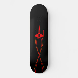 Red Spacesship Mini Skateboard Bräda 18,5 Cm