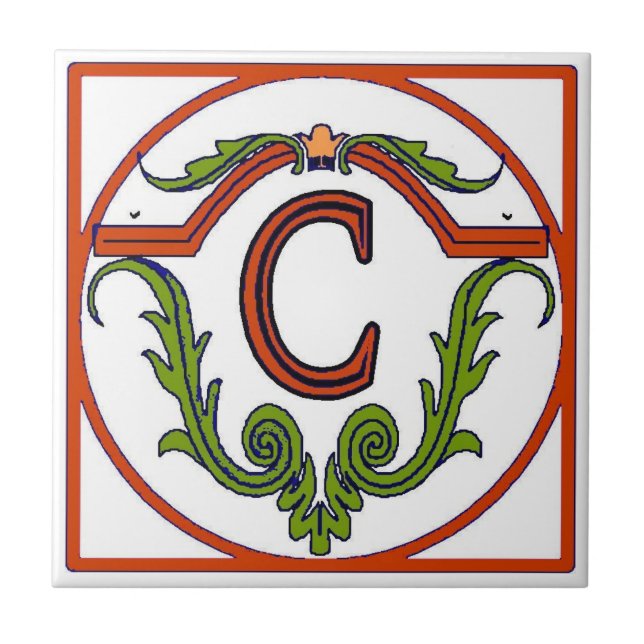 Red Spain Brev Tile C Kakelplatta (Framsidan)