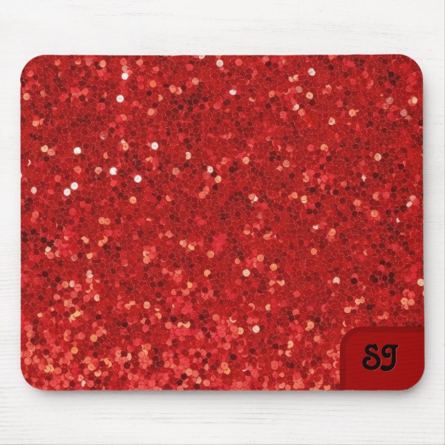 Red sparkling glitter pattern musmatta (Framsidan)