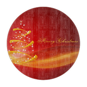 Red Sparkling Golden Julgran