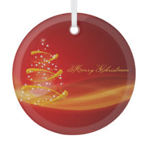 Red Sparkling Julgran God jul