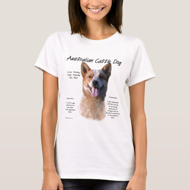 Red Speckle Australian Cattle Hund History T Shirt (Framsida)