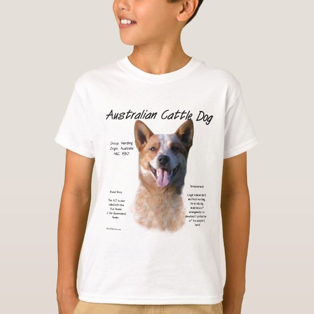 Red Speckle Australian Cattle Hund History T-shirt (Framsida)