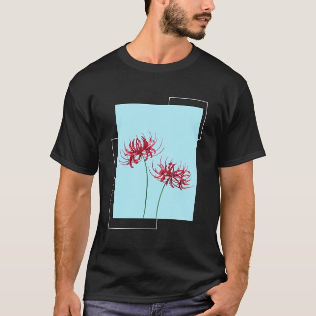 Red Spider Lily Lycoris Recoil Anime Fanart T Shirt (Framsida)