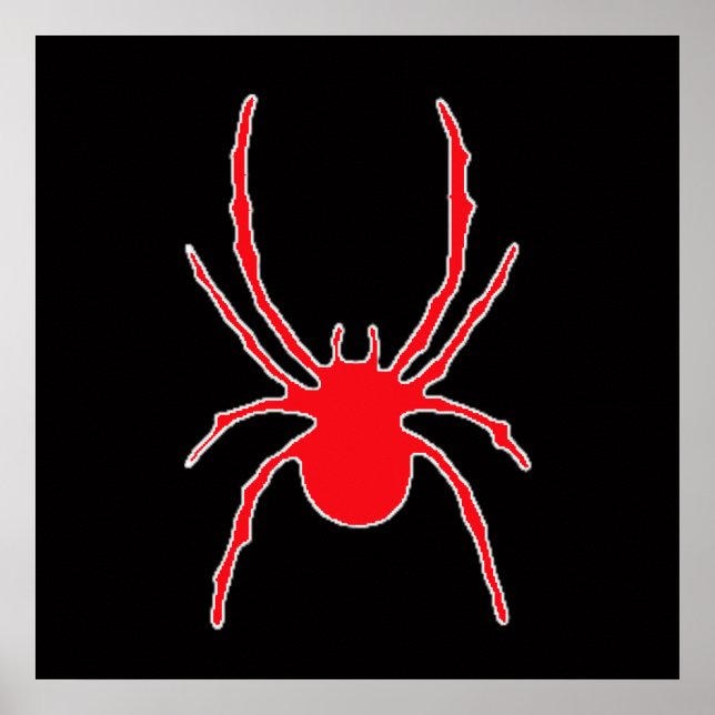 Red Spider on Black Poster (Framsidan)