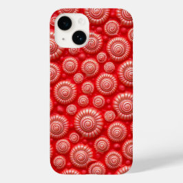 Red Spiral Pattern iPhone Case Bold Design