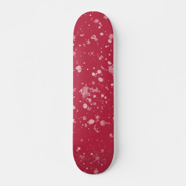 Red Splotchy Chaos Mini Skateboard Bräda 18,5 Cm (Framsida)
