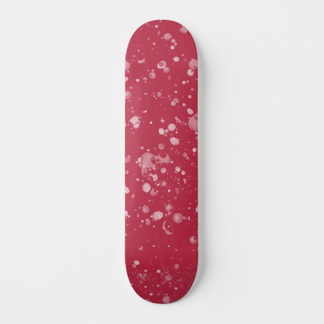 Red Splotchy Chaos Mini Skateboard Bräda 18,5 Cm (Framsida)
