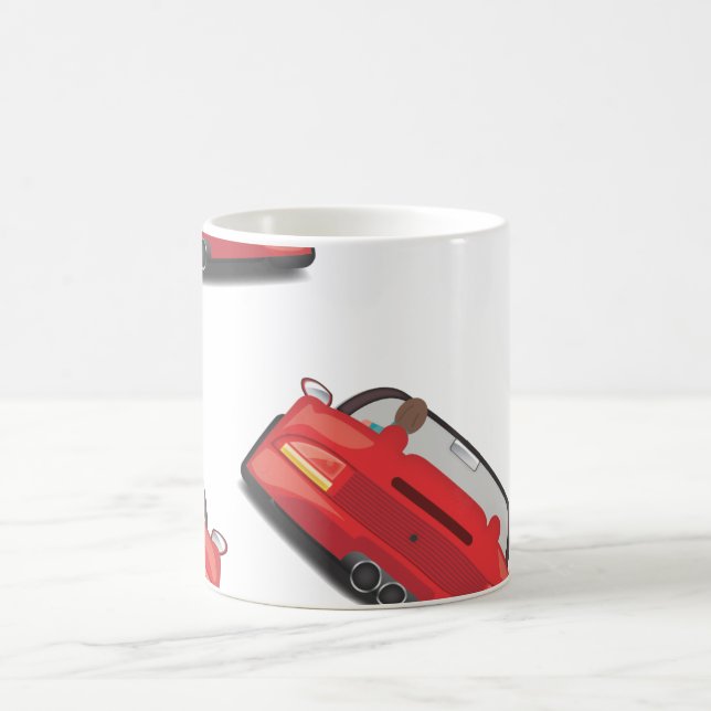 Red Sports Car Kaffemugg (Center)