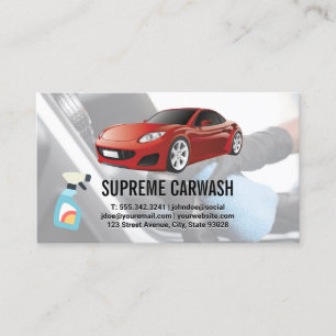 Red Sports Car Logotyp Automatisk identifiering Visitkort