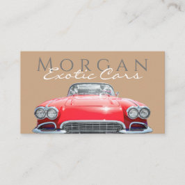Red Sports Car, Namn Title & Contact Info, QR Visitkort