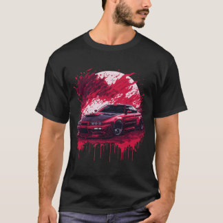 Red Sports Car på Bloody Måne Skyline Supra Evo T Shirt