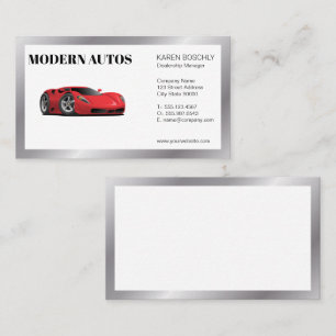 Red Sports Car Visitkort