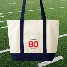 Red Sports Team Custom Name Player Number Team Tygkasse