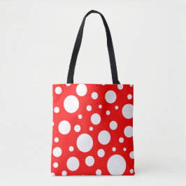 Red Spots Tote Bag Tygkasse