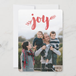 Red Sprigs of Joy Jul Helgdag Photo Card Julkort
