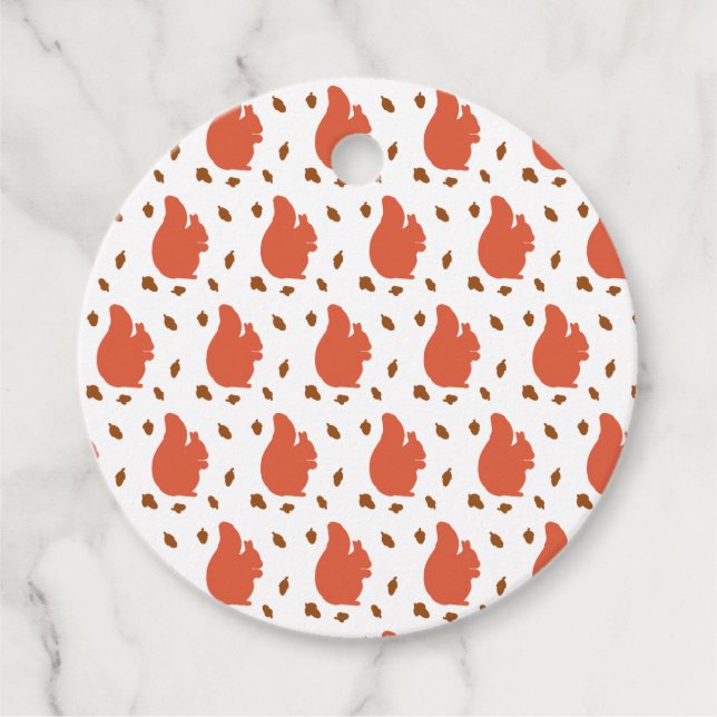 Red Squirrel Gåvor Etiketter (Framsida)