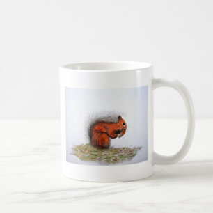 Red Squirrel gräs cone Kaffemugg