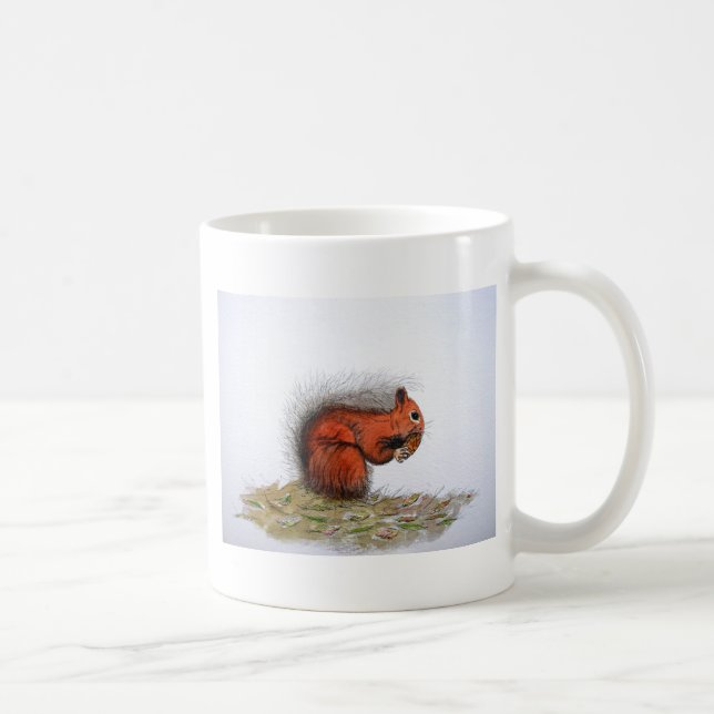 Red Squirrel gräs cone Kaffemugg (Höger)