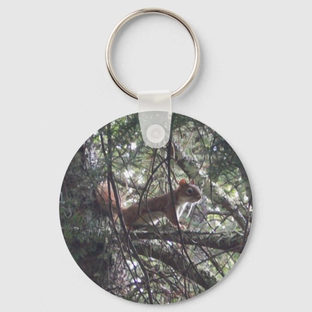Red Squirrel Keychain #1 Nyckelring (Framsida)