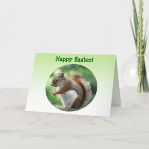 Red Squirrel Påsk Helgkort