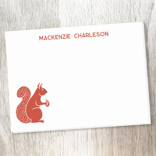 Red Squirrel Personlig Namn Post-it Block