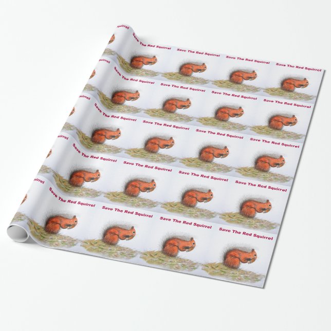 Red Squirrel Presentpapper (Utrullad)