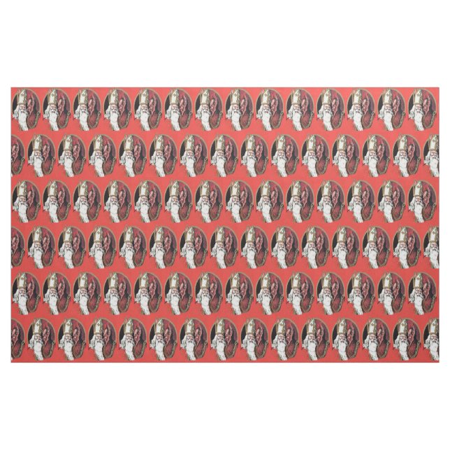 Red St Nicholas Krampus Tyg (Yard)