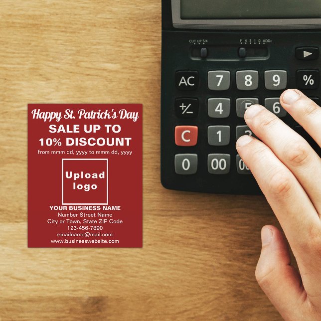 Red St. Patrick's Day Business Sale Flyer (Red St. Patrick's Day business sale flyer)