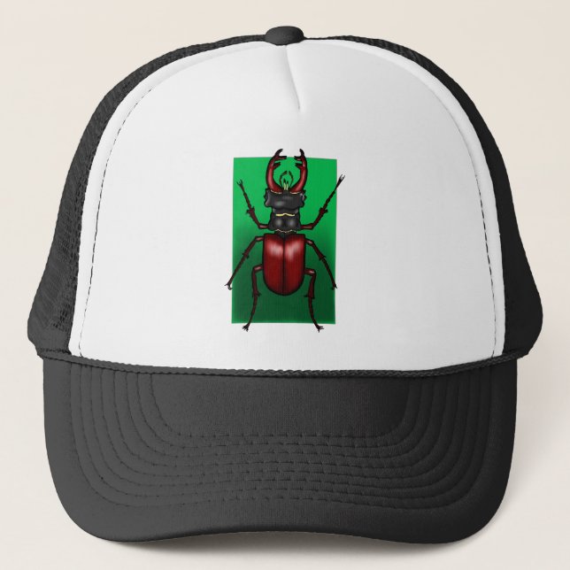 Red Stag Beetle Illustration Keps (Framsida)