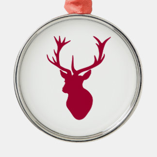Red Stag Head jul eller Stag Party Julgransprydnad Metall