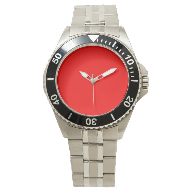 RED STAINLESS STEEL WATCH WATCH WATCH ARMBANDSUR (Framsida)