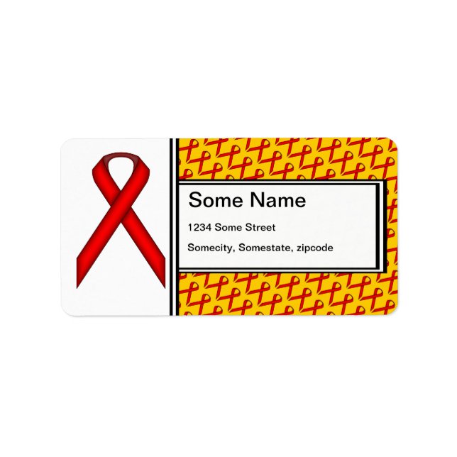 Red Standard Ribbon av Kenneth Yoncich Adressetikett (Framsidan)