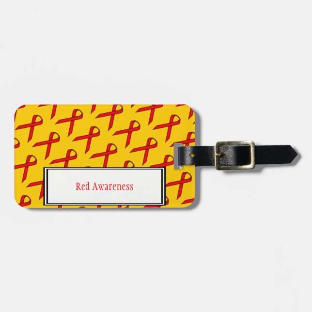 Red Standard Ribbon av Kenneth Yoncich Bagagebricka (Horisontell Framsida)