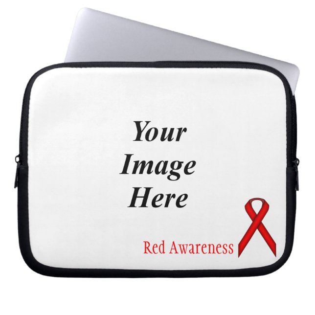 Red Standard Ribbon av Kenneth Yoncich Laptop Sleeve (Framsidan)