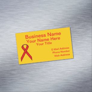 Red Standard Ribbon av Kenneth Yoncich Visitkortmagnet
