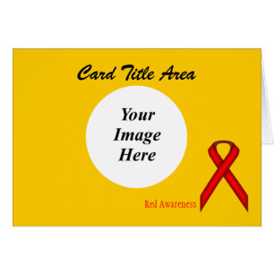 Red Standard Ribbon Template by Kenneth Yoncich Hälsningskort