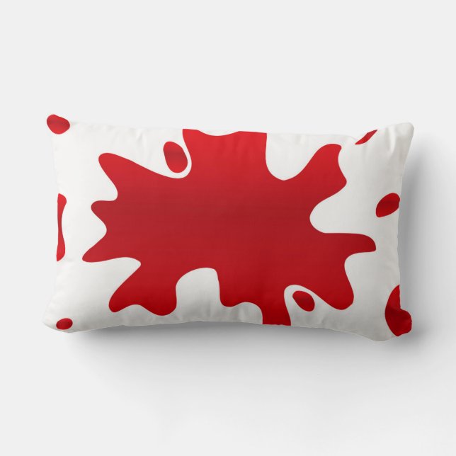 Red stänk lumbarkudde (Baksida)