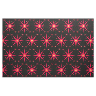 Red Star Abstrakt Fabric Tyg