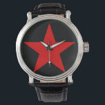RED STAR ARMBANDSUR<br><div class="desc">En röd stjärna, femspetsig och fylld ( Carter) är en viktig symbol som ofta förknippas med kommunistisk ideologi, särskilt i kombination med hammare och skärpa. Det har använts i stor utsträckning i flaggor, statssymboler, monument, prydnadsföremål och logotyper. Red Star är också Alexander Bogdanovs roman från science fiction 1908 om ett...</div>
