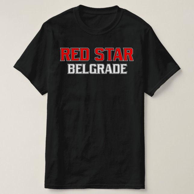 Red Star Belgrad Crveno Beli T Shirt (Design framsida)